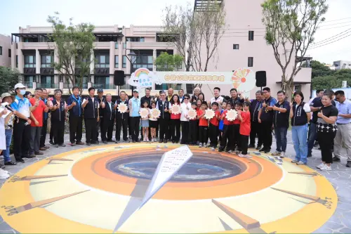 打卡新熱點　大肚「日晷公園」全國首座互動3D彩繪日晷
