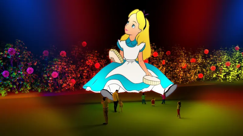 ▲「2025嘉義市光織影舞」將在10月4日至10月19日奇幻登場，以《愛麗絲夢遊仙境》為主題，現場將打造9米高的愛麗絲造型氣偶。（圖／翻攝2025嘉義市光織影舞官網）