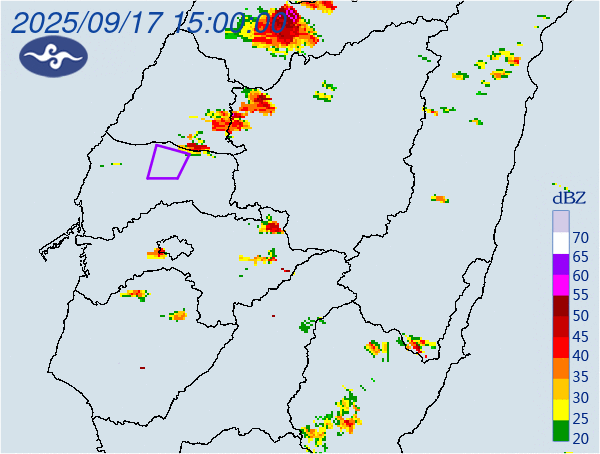 ▲氣象署15時33分針對雲淪陷發布大雷雨即時訊息，持續時間至16時30分。（圖／氣象署）