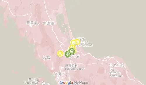 ▲▲泰國的宋卡府與馬來西亞吉打州接壤，吸引許多大馬遊客到此旅行。（圖／翻攝自Google Map)