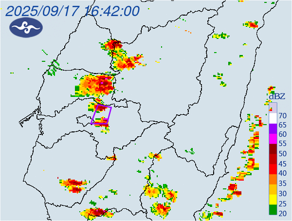 ▲氣象署針對「嘉義市、嘉義縣」發布大雷雨即時訊息，持續時間至18時15分止。（圖／中央氣象署）