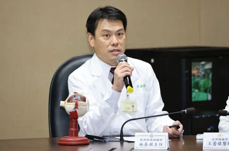 ▲北榮眼科部視網膜科主任林泰祺提到，黃斑部皺褶是常見的眼底疾病，可能會導致視力模糊、扭曲變形，甚至影響生活品質。（圖／北榮提供）