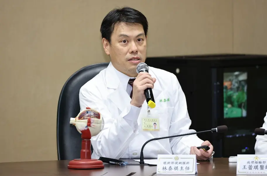 ▲北榮眼科部視網膜科主任林泰祺提到，黃斑部皺褶是常見的眼底疾病，可能會導致視力模糊、扭曲變形，甚至影響生活品質。（圖／北榮提供）