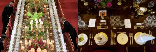 ▲ 據說花了1週才擺好的餐桌。（圖／美聯社／達志影像）