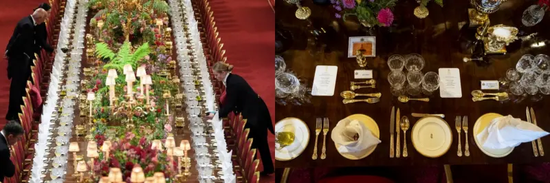    ▲ 據說花了1週才擺好的餐桌。（圖／美聯社／達志影像）  