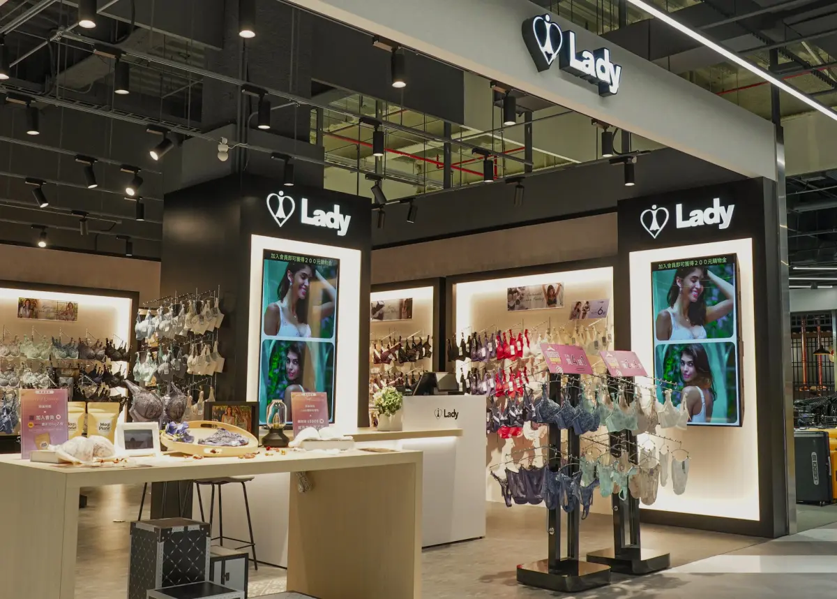 ▲Lady精品內衣裕隆城專櫃，為消費者提供頂級的法式內衣體驗（圖／Lady內衣提供）
