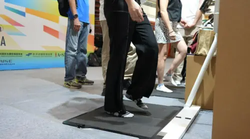 ▲阿瘦希望透過永續博覽會讓更多的民眾接觸足測、邁向足健康生活圈。（圖／NOWnews攝）