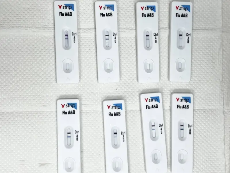 ▲耳鼻喉科醫師分享，門診一整天竟然驗到8位A流快篩陽性的病人。（圖／李典憲 耳鼻喉科醫師）