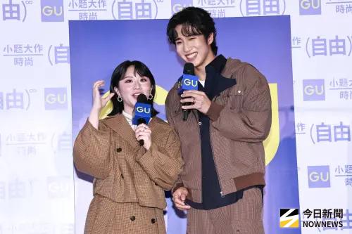 ▲婁峻碩、焦凡凡出席GU活動。（圖／記者吳翊緁攝）