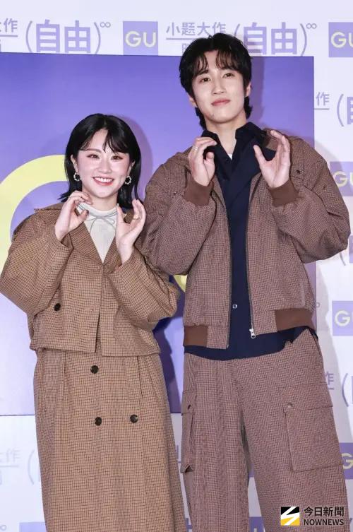 ▲婁峻碩、焦凡凡出席GU活動。（圖／記者吳翊緁攝）