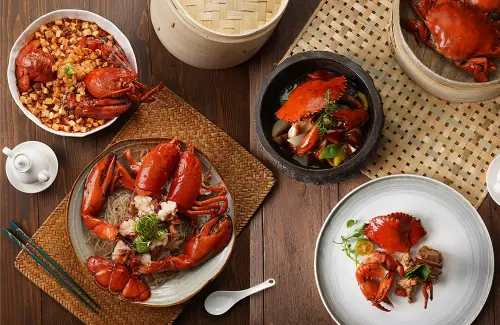 ▲台南遠東香格里拉飯店38樓的「醉月樓」，今年秋季嚴選當令紅蟳與空運波士頓龍蝦，推出季節限定料理。（圖／台南遠東香格里拉提供）