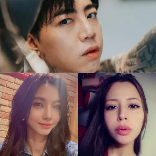 ▲謝和弦（上）與現任妻子「莉婭」陳緗妮（下左），不滿謝和弦前妻Keanna戴一軒（下右）在節目上說謝和弦偷吃20人、莉婭吸毒，因此提告。（圖／翻攝臉書）