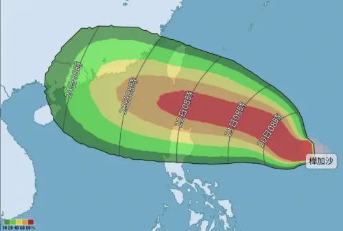 ▲挑戰「強颱」，暴風半徑預估將達250至280公里，是一個「範圍廣、尺寸大」的颱風。（圖／中央氣象署cwa.gov.tw）