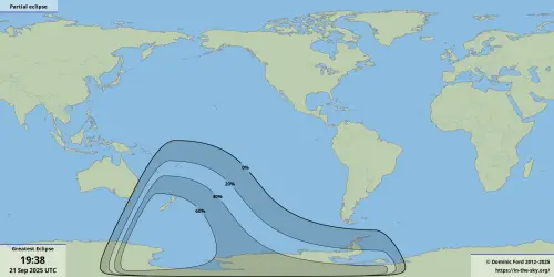 ▲台灣時間下週一（9/22）凌晨1時29分至清晨5時53分，將出現2025年最後一場日食。（圖／台北市立天文科學教育館提供）