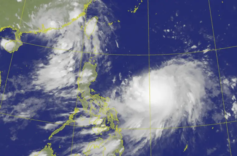 ▲樺加沙颱風逼近，最快週日下半天可能發布海上警報，北台灣與東部雨勢將轉強。（圖／中央氣象署cwa.gov.tw）