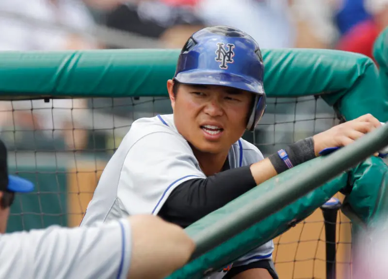 ▲胡金龍最後1年效力紐約大都會時期兩人也有對決經驗，談起交手克蕭經驗，胡金龍讚嘆道，「他那顆曲球真的很厲害，完全找不到擊球點。」（圖／美聯社／達志影像）