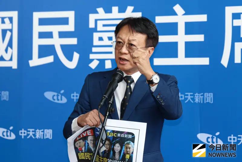 ▲前彰化縣長卓伯源痛罵中天不要臉。（圖／記者朱永強攝，2025.09.20）