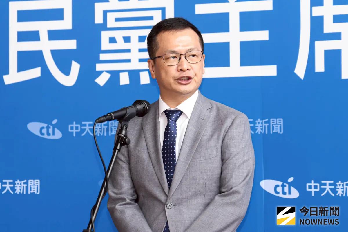 ▲國民黨主席候選人、立委羅智強在理念表述時，強調絕對是一個砲口對外、不對內、讓藍白信任的黨主席。（圖／記者朱永強攝，2025.09.20）