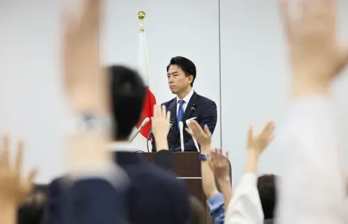 ▲日本農林水產大臣小泉進次郎，今（20）日正式宣布參選自民黨總裁。（圖／美聯社／達志影像）