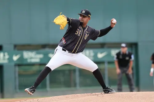 ▲統一獅洋投蒙德茲面對樂天桃猿主投7局失1分，助隊以2：1取勝。（圖／統一獅提供）