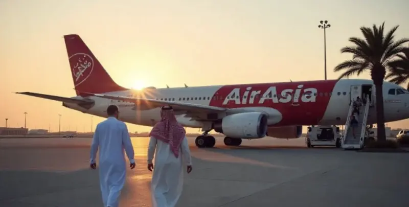 ▲泰國亞洲航空X（Thai AirAsia X）宣布12月起開航至哈薩克阿拉木圖、日本仙台及沙烏地阿拉伯利雅德三條新航線，圖為AirAsia客機停靠於機場。（圖／翻攝自Travel and Tour World）