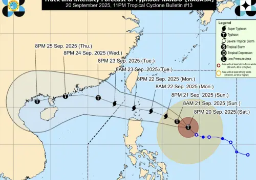樺加沙颱風影響範圍擴大！菲律賓北呂宋多地掛警報　海上恐掀巨浪
