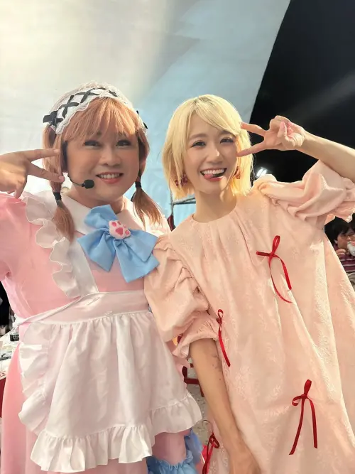 ▲歌手陳昭瑋（左）近期參與《超級夜總會》，見證LuLu（右）的先生陳漢典全程在台下陪伴。（圖／翻攝自陳昭瑋IG@chaowei331）