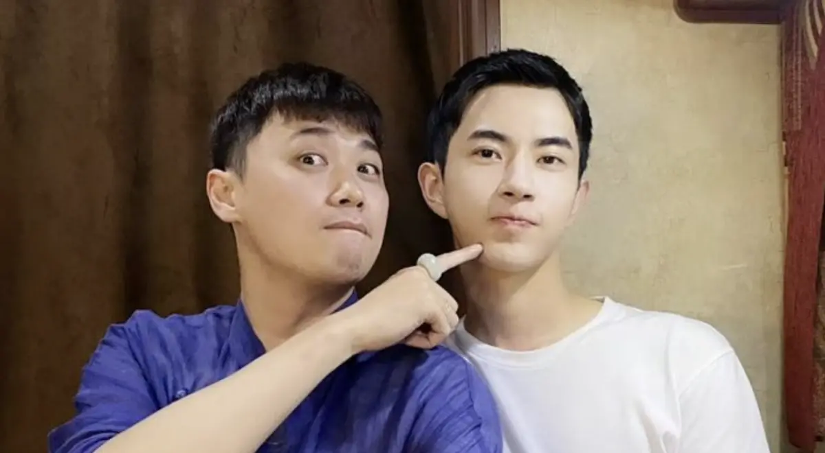 ▲李林（左）曾在戲劇上合作于朦朧（右），在劇中出演其姐夫，如今聽聞于朦朧驟世，讓李林不捨在社群上發聲。（圖／李林 微博）