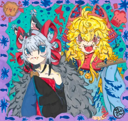 ▲林涵韵作品〈逐月雙星Moon Chasers〉。（圖／台北文華藝博提供）