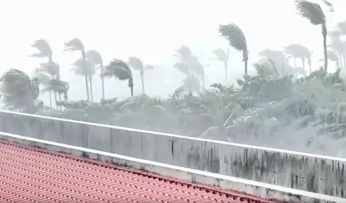 強颱樺加沙「暴風圈掃過墾丁」！狂風驟雨畫面曝　2縣市準備接力
