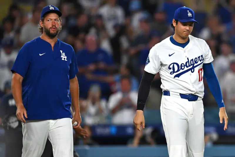 ▲洛杉磯道奇王牌左投克蕭（Clayton Kershaw）已宣布本季結束後退休，而隊友大谷翔平特別透過球團發表感性訊息，向這位傳奇投手表達最高敬意。（圖／美聯社／達志影像）