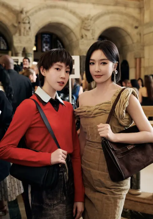 ▲程予希參加紐約時裝周遇到舒華、秦嵐。（圖／星星相藝）