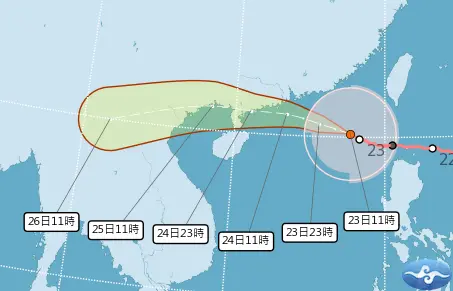 ▲樺加沙颱風的「陸上警報」已解除，海上警報預估今晚也會解除。（圖／中央氣象署cwa.gov.tw）