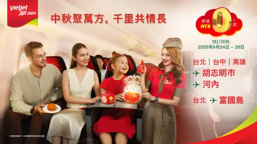 ▲越捷航空中秋優惠開跑，台灣北中南出發機票0元起。（圖／越捷航空提供）
