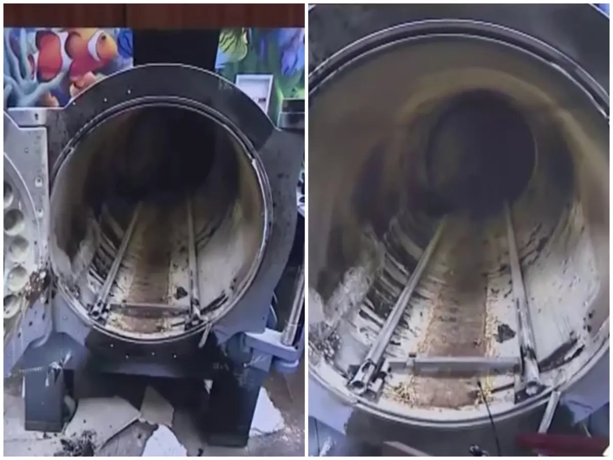 ▲美國密西根州今年初發生一起驚悚醫療意外，一名5歲男童在接受高壓氧艙治療時，高壓氧艙突然爆炸起火，男童當場喪生。（圖／翻攝自YouTube@ClickOnDetroitLocal4WDI）