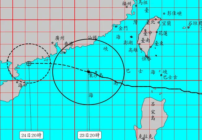 ▲樺加沙颱風依舊是強颱等級，颱風暴風圈已經離開台灣，目前陸上、海上颱風警報都已解除。（圖／中央氣象署cwa.gov.tw）