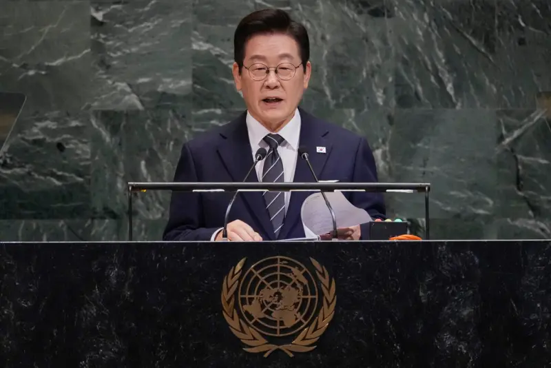 ▲韓國總統李在明，誓言消除地緣政治風險，但也警告北韓已進入洲際彈道飛彈（ICBM）研發的最終收尾階段，射程覆蓋美國。（圖／美聯社／達志影像）