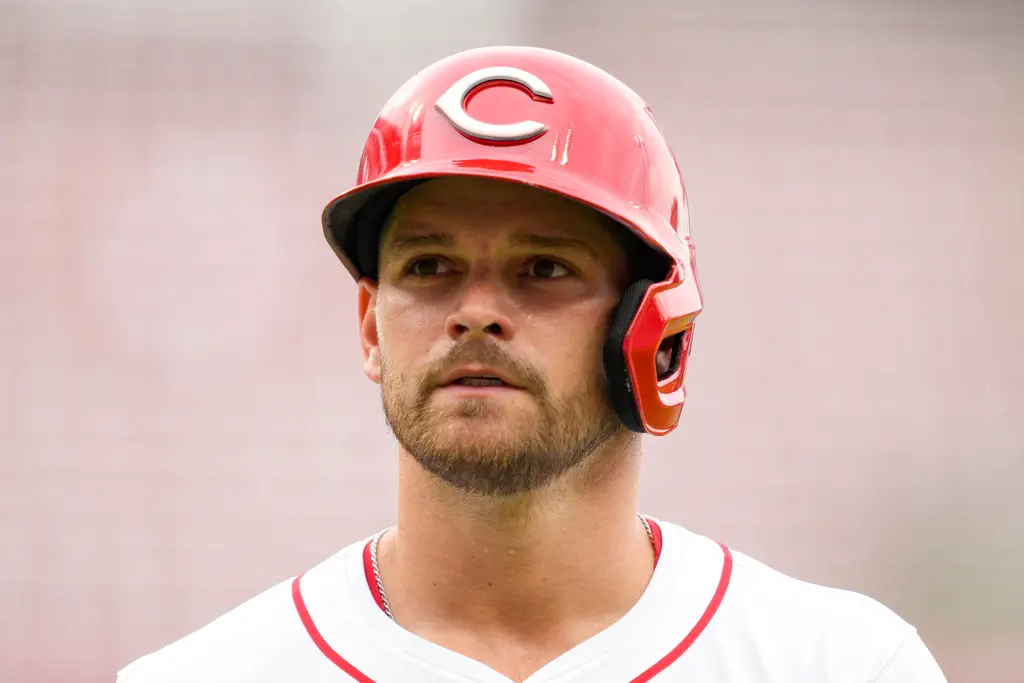 ▲MLB辛辛那提紅人隊3A的29歲內野工具人喬丹（Levi Jordan），單場完成場上9個位置的「完全守備」紀錄，包含擔任投手、第九局則改任捕手配球。（圖／美聯社／達志影像）