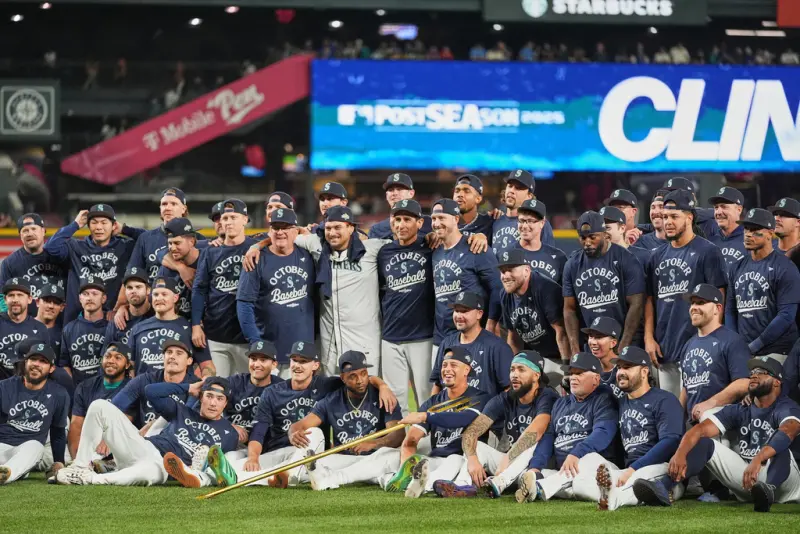 ▲西區的水手同樣表現亮眼，目前穩坐分區第一，並在與排名第二的休士頓太空人的對戰紀錄中取得8勝5敗的優勢。只要水手再贏一場，或太空人再吞一敗，水手就能正式封王，拿下分區冠軍寶座。（圖／美聯社／達志影像）