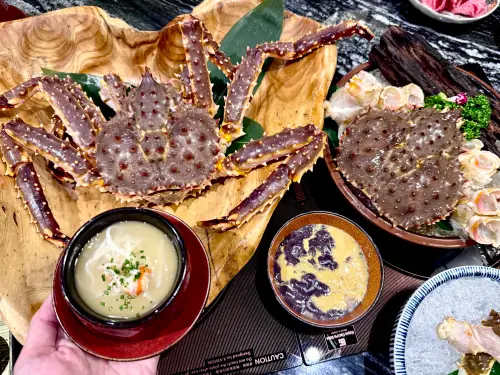 ▲「蟹肉鮭魚卵豆腐」。（圖／記者蕭涵云攝）