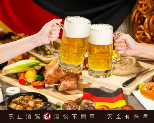 ▲台北遠東香格里拉「遠東Cafe」推德國啤酒節美食 ，大口吃肉之外，也有德國啤酒暢飲。（圖／台北遠東香格里拉提供）