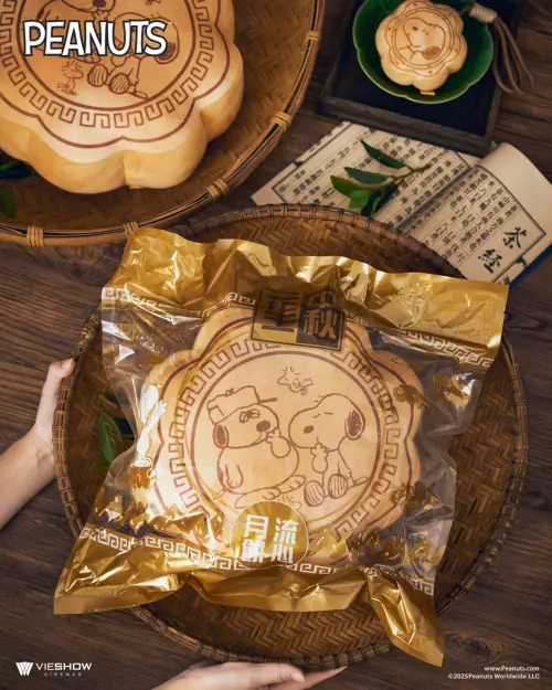 ▲「史努比大月餅抱枕」包裝實在太像大顆奶油酥餅。（圖／翻攝自威秀影城粉絲團）