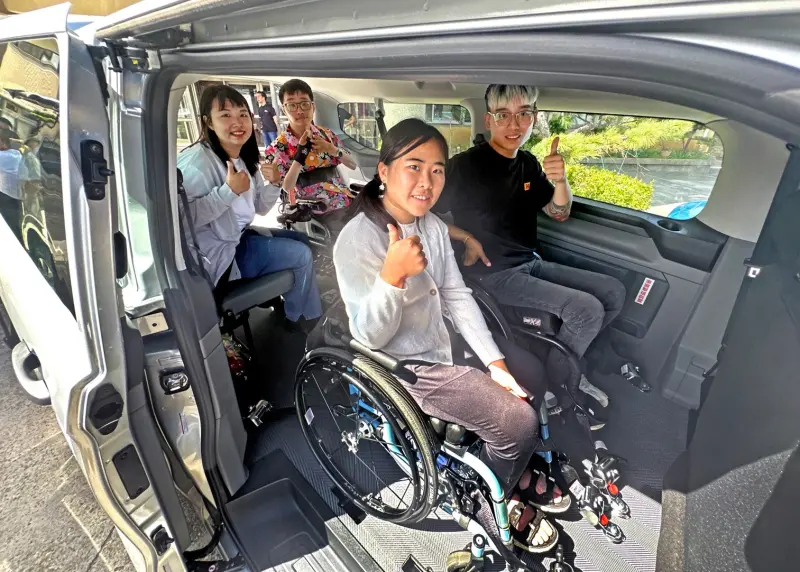 ▲三輪椅九人座福祉車桃園出發（圖／北台灣無障礙運輸產業工會提供）