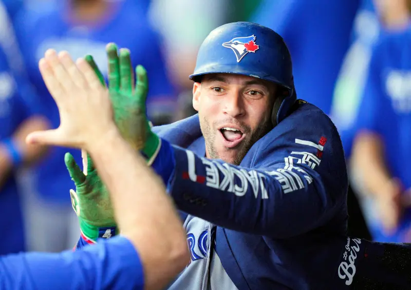 ▲多倫多藍鳥老將史普林格（George Springer）抱怨裁判偏袒洋基，引發陰謀論爭議，但紐約名嘴麥可・凱（Michael Kay）駁斥這只是藍鳥自己表現不佳。（圖／路透／達志影像）