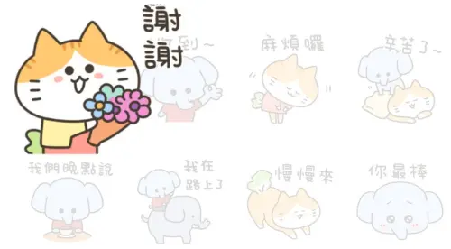 ▲LINE免費貼圖「LINE購物 夯話題×古露露與好夥伴篇」。（圖／取自LINE）