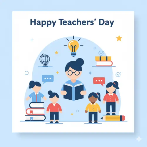 ▲2025「教師節快樂」賀卡圖案。（圖／家庭消費中心製）