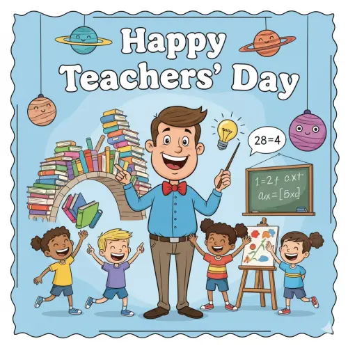 ▲2025「教師節快樂」賀卡圖案。（圖／家庭消費中心製）