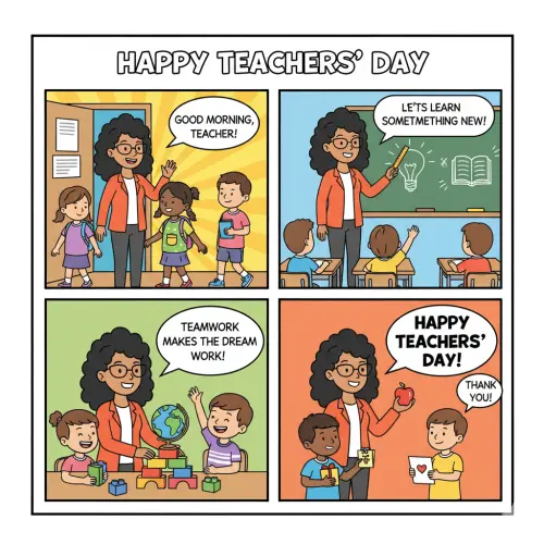 ▲2025「教師節快樂」賀卡圖案。（圖／家庭消費中心製）