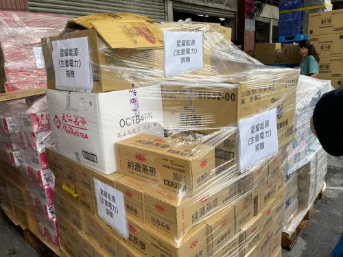 ▲星耀能源指出，第一批物資已於25日晚間送達光復糖廠救災前進指揮所，並由現場人員進行後續分配。（圖／星耀能源提供）