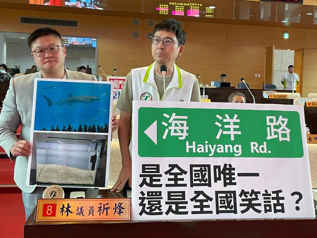 ▲議員林祈烽指出，台中海洋路不是全國唯一(圖／柳榮俊攝2025.9.26)